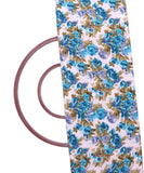 Blue Colour Floral Print Crepe Fabric