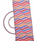 Multi Colour Stripes Print Crepe Fabric