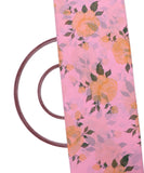 Pink Colour Floral Print Digital Print Chiffon Fabric