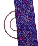 Royal Blue Colour Bandhani Print Chiffon Fabric
