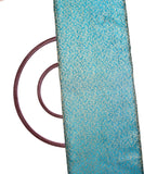Turquoise Green Color Jaal Design Brocade Satin  Silk Fabric