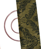 Khaki Colour Floral Digital Print Cotton Velvet Fabric