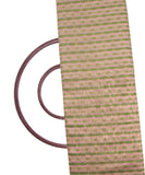 Green Color Stripe Print Chanderi Fabric