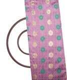 Lavender Colour Self Floral Design Brocade Silk Fabric