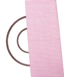 Pink Colour Stripes Pattern Khadi Fabric