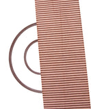 Rust Black Colour Stripes Pattern Khadi Fabric