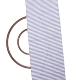 Blue White Colour Stripes Pattern Khadi Fabric