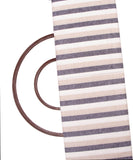 White Colour Stripes Pattern Khadi Fabric