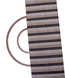 Black Colour Stripes Pattern Khadi Fabric