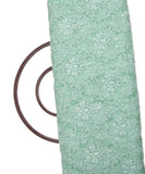 Light Sea Green Colour Floral Net Embroidery Fabric