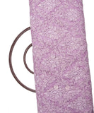 Lavender Colour Floral Net Embroidery Fabric