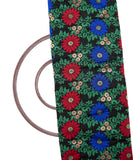 Multi color Floral Pattern Brocade Silk Fabric