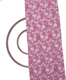 Lilac Colour Floral Print Georgette Fabric