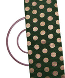 Bottle Green Color Traditional Design Brocade Silk Fabric