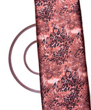 Rust Color Animal Print Satin Fabric