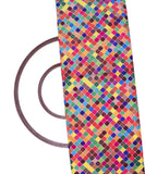 Multi Colour Geometric Pattern Silk Jacquard Fabric