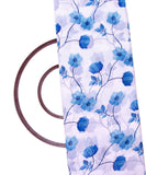 Blue Colour Floral Print Georgette Fabric