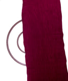 Maroon Colour Plain Pleated Satin Fabric
