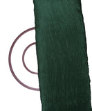 Dark Green Colour Plain Pleated Satin Fabric