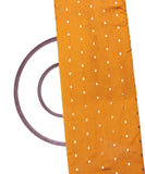 Mustard Colour Two Tone Dot Pattern Taffeta Silk Fabric