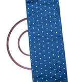 Luxury Blue Colour Two Tone Dot Pattern Taffeta Silk Fabric