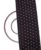 Black Colour Dot Pattern Taffeta Silk Fabric