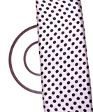 White Colour Polka Dots Print Satin Fabric