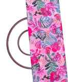 Pink Colour Floral Print Chiffon Fabric