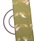 Mehendi Green Colour leaf Embroidery Organza Silk Fabric