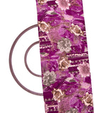 Purple Colour Floral Print Crepe Fabric