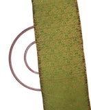 Mehandi Green Colour Paisley Brocade Silk Fabric