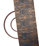 Teal Blue Colour Paisley Pattern Banarasi Brocade Silk Fabric