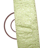 Light Green Colour Sequin Zari Embroidery Raw Silk Fabric