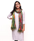 Multi Colour Lehariya Print  Chinon Silk Dupatta