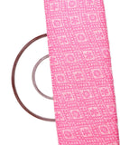 Pink Colour Floral Print Kota Doria Fabric