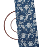 Blue Colour Floral Print Cotton Fabric