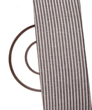 Black Colour Stripe Pattern Cotton Khadi Handloom Fabric
