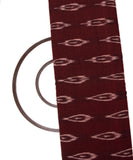Maroon Color Ikat Cotton Fabric