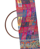 Fuchsia Colour Traditional Print Georgette Fabric