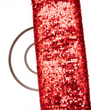 Maroon Colour Sequin Net Embroidery Fabric