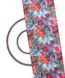 Pink and Blue Colour Floral Design Digital Print Cotton Fabric