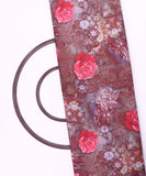 Maroon Colour Floral Design Digital Print Cotton Fabric