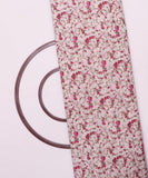 White Colour Floral Print Cotton Fabric