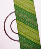 Green Colour Bandhani Foil Print Glazed Cotton Fabric