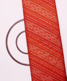 Red Colour Bandhani Foil Print Glazed Cotton Fabric