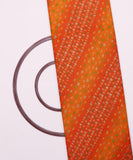 Orange Colour Bandhani Foil Print Glazed Cotton Fabric