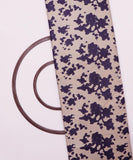 White and Purple Tie-Dye Print Rayon Fabric