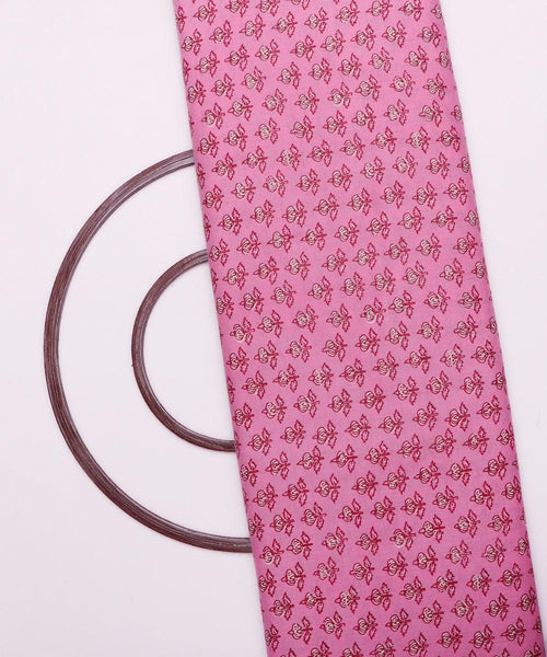 Pink Colour Bagh Print Cotton Fabric