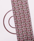 Pink Colour Flower Print Cotton Fabric