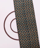 Turquoise Colour Geometric Print Rayon Fabric